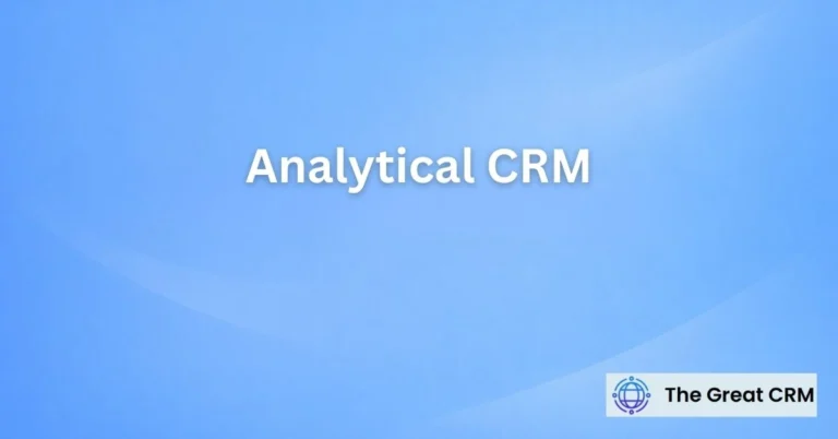 Analytical CRM