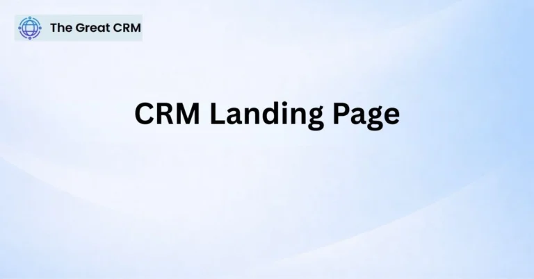 CRM Landing Page