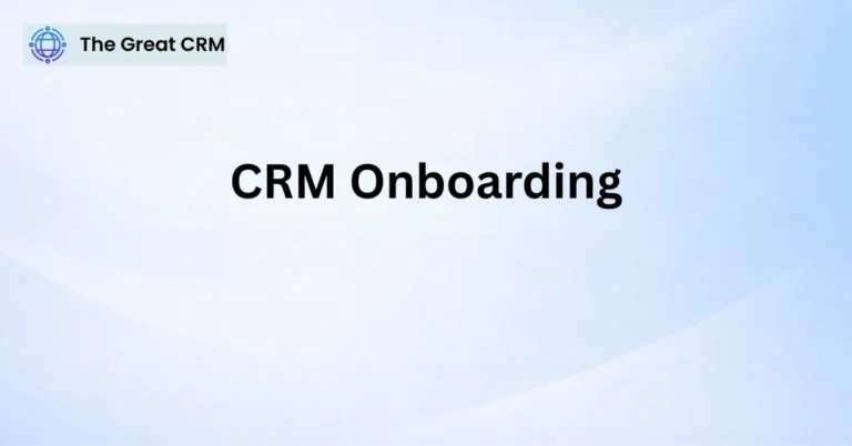CRM Onboarding