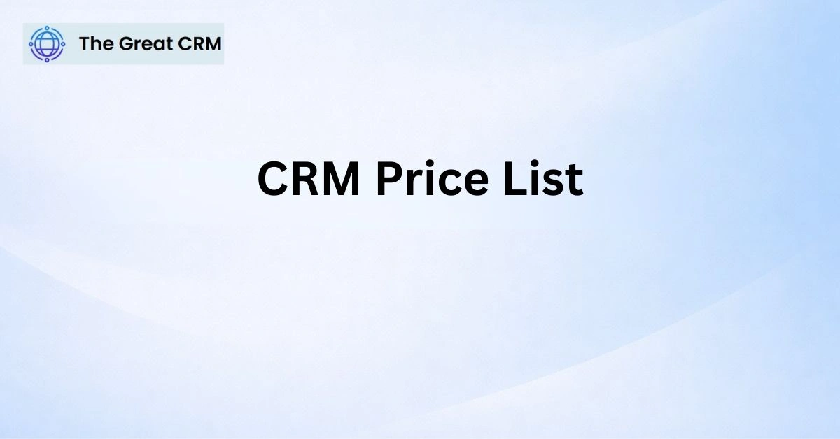 CRM Price List