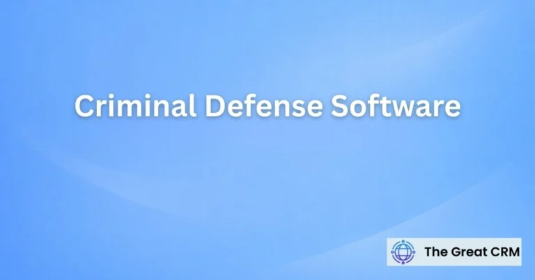 Criminal Defense Software