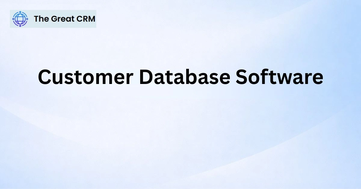Customer Database Software