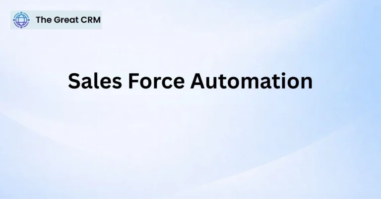 Sales Force Automation
