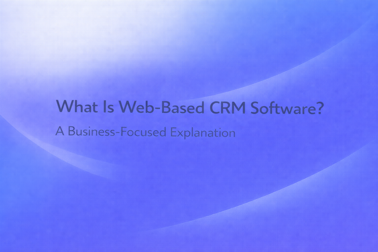 Web-Based CRM