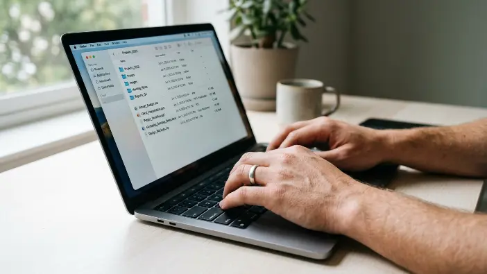 Digital files being compressed showing reduced file size from 100KB to 30KB using Brotli